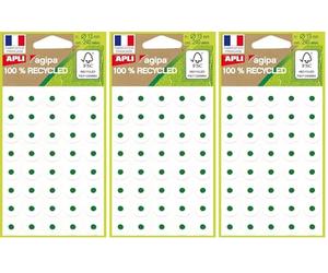 APLI 101342 - Pochette 240 oeillets blancs 100% recyclé Ø 13 mm (Lot de 3)