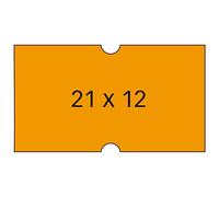 APLI Étiquettes de prix adhésif amovible orange fluorescent 21 x 12 mm – 6000 (6 x 1000)