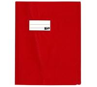 APLI Protège-cahier PVC opaque grain cuir 17 x 22 cm ép. 19/100ème Rouge