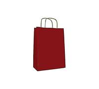APLI Sacs en papier kraft 101647 – 24 x 11 x 31 cm – 50 sacs – Rouge