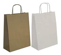 APLI Sacs en kraft 101650 – Lot de 50, 35 x 16 x 40 cm, Blanc