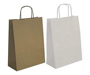 Apli 101650 50 Sacs Kraft, 35cm x 16cm x 40cm, Blanc