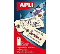 Apli 101691 - Pochette de 10 étiquettes américaines avec ficelle - Dimensions: 100x51 mm