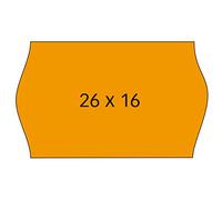 APLI Étiquettes 101719 – Sinusoïdales adhésives amovibles 26 x 16 mm Orange fluo – Lot 6x1000