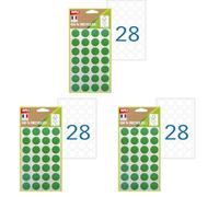 APLI 101782 - Pastilles de couleur 100% recyclées - 168 pastilles - Diamètre: 15 mm - Couleur: Vert. (Lot de 3)