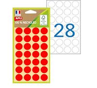 APLI Pastilles 100 % recyclé Rouge Ø 15 mm 168 U