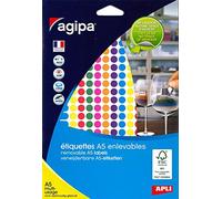 APLI 101825 - Etui 1764 pastilles multi-usage enlevables couleurs assorties Ø 8 mm