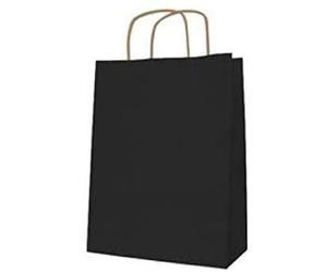 Apli 102066 50 Sacs Kraft, 18cm x 8cm x 21cm, Noir