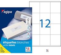 Apli 102167 Boîte de 1200 Etiquettes multi-usage A4 70 x 70 mm