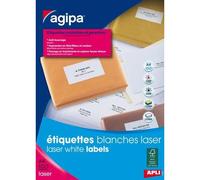 Apli 102179 - Etiquettes Blanches Laser Format 38 X 21,2 Mm