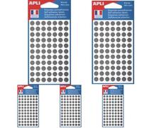 Apli 102219 - Pochette de 462 pastilles grises Ø 8 mm (Lot de 5)