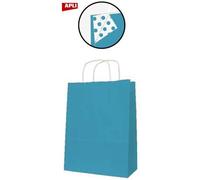 Apli 102322 - Sac Cabas Kraft Turquoise 18 Cm X 8 Cm X 21 Cm
