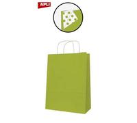 Apli 102329 - Sac Cabas Kraft Vert Lime 18 Cm X 8 Cm X 21 Cm