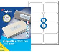 Apli 102422 Lot de 800 Etiquettes DIN A4 multi usage opaques 99,1 mm x 67,7 mm Blanc