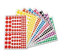 Apli 102587 - Gommettes enlevables Rondes Tailles et Couleurs Assorties - 18 Feuilles