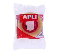 APLI 11103 - Ruban adhésif transparent 19 mm x 33 m - Usage universel - Adhésif à base d'eau sans solvant