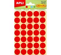 APLI 11109 - Pochette de Gommettes géométriques enlevables jaune, bleu, rouge et vert -12 feuilles