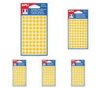 Apli 111834 - Pochette de 462 pastilles jaunes - Ø 8 mm (Lot de 5)