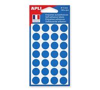 APLI Pastilles adhésives Ø 15 mm - 111842 - Pochette de 168 - Bleu