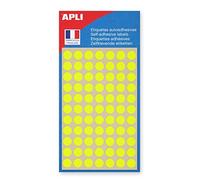 Apli 111852 - Pochette de 385 pastilles Jaune Fluo Ø 8 mm