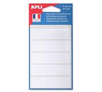 APLI 111947 - Pochette de 35 étiquettes blanches 20x75 mm