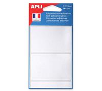 APLI Étiquettes adhésives 111957 – 77 x 50 mm – Pochette de 14 – Blanches