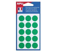 APLI 111965 - Pochette de 90 pastilles de couleur verte Ø 19 mm