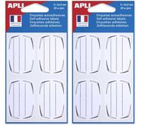 APLI 11340 - Pochette de 20 étiquettes scolaires - 37 x 55 mm - Fabrication Française. (Lot de 2)