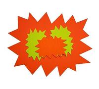 APLI Cartons fluo effaçables 113910 - Forme éclatée - 16 x 24 cm - Paquet de 10 Jaune-orange