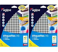 Apli 114307 - Etui 2940 pastilles multi-usage noir Ø 8 mm - (Lot de 2)