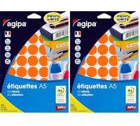 APLI 114325 - Etui 400 pastilles multi-usage orange Ø 24 mm (Lot de 2)