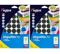 Apli 114327 - Etui 400 pastilles multi-usage noir Ø 24 mm (Lot de 2)