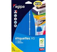 APLI 114352 - Etui 120 etiquettes multi-usage bleu 32 x 70 mm
