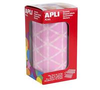 APLI 11494 - Gommettes Triangulaires en rouleau - Couleur : Rose - Dimension : 20 mm