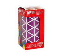 APLI 11495 - Rouleau de gommettes triangulaires - 20 mm - Couleur: lilas
