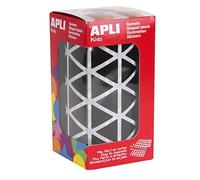 APLI 11497 - Rouleau de gommettes triangulaires noires - 20 mm -