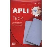 APLI 11703 - Pâte adhésive bleue 57 G - Pour fixer posters, affiches, photos - Modelable et réutilisable.
