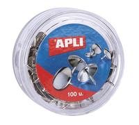 APLI - Punaises tête plate - Nickelées - Diamètre 10 mm - 100 unités