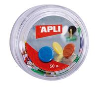 APLI Punaises – Boîte ronde – 50 assorties
