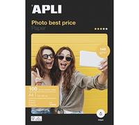 Apli 011804 100 Feuilles de Papier Brillant Best Price, Format A4, Blanc