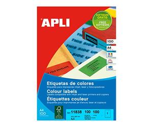 APLI 11838 Etiquettes Jaune