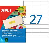 Apli 119032 Lot de 2700 Etiquettes DIN A4 multi usage 70 x 31 mm Vert