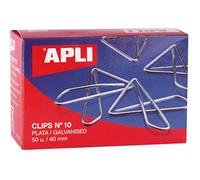 APLI Attaches géantes 11914 argentées – Boîte de 50 – nº 10–40 mm
