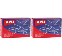Apli 11914 - Boîte de 50 attaches géantes argentées - nº 10-40 mm (Lot de 2)
