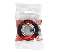 APLI Ruban adhésif 12276 – Noir 19 mm x 33 m – Polypropylène, adhésif à base d'eau – 1 unité