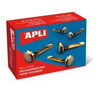 Apli 12284 - Boîte de 100 attaches parisiennes dorées - 17 mm