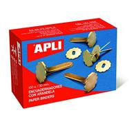 APLI 12285 Boîte de 100 Attaches parisiennes avec oeillets 18 mm