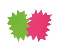 APLI 12750 - Cartons fluos Rose/Vert non effaçables - 8X12 cm - Éclatés fluos pour soldes - 680 g - 50 Unités.