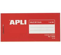 APLI 12936 - Carnet de bons de caisse 1-100, couleur aléatoire, 1 unité