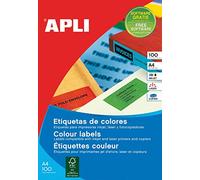 APLI 12993 Étiquettes rouges permanentes 105,0 x 148,0 mm 20 feuilles